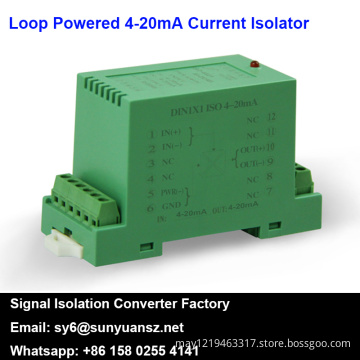 DIN Rail Mounted Loop Powered 4-20mA Signal Isolator